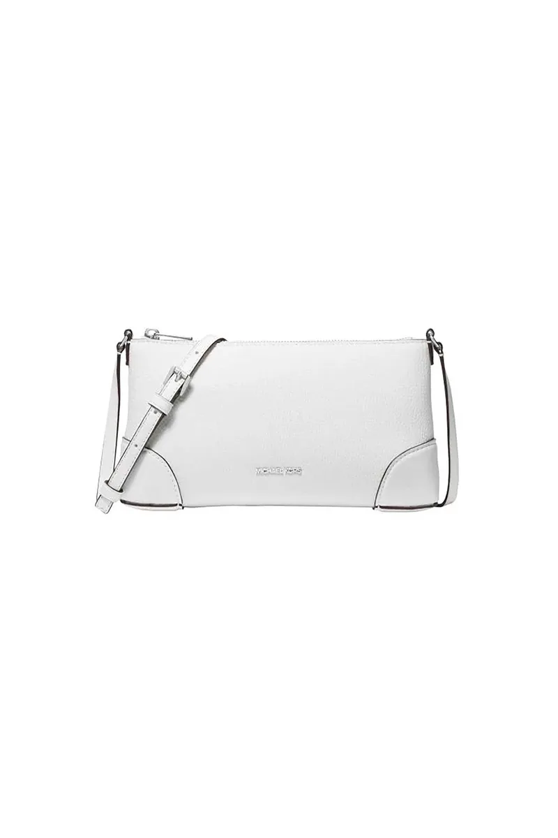 Michael Kors γυναικεία τσάντα crossbody με μεταλλικό λογότυπο - 32R6S1WC1V Λευκό