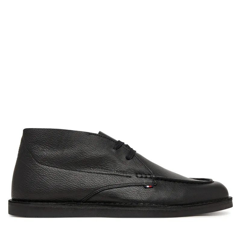 Κλειστά παπούτσια Tommy Hilfiger Hilfiger Stitchdown Tbl Lth Chuk FM0FM05743 Μαύρο