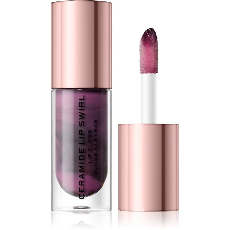 Revolution Ceramide Swirl ενυδατικό λιπ γκλος απόχρωση Cherry Mauve 4.5 ml