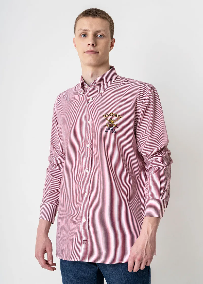 Hackett Πουκάμισο της σειράς Stripe - HM300262 8AN White Red