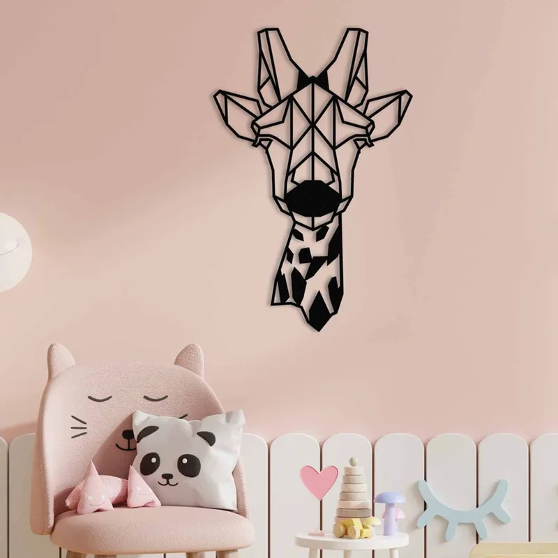 Μεταλλικό Διακοσμητικό Τοίχου Giraffe Metal Decor 279Enz1148 33x50 cm