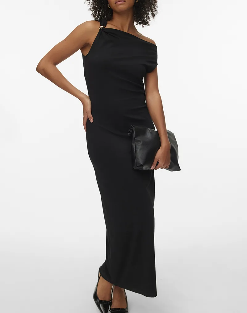 VERO MODA VMCARLY SL ANKLE BUCKLE DRESS JRS 10344394-BLACK Black