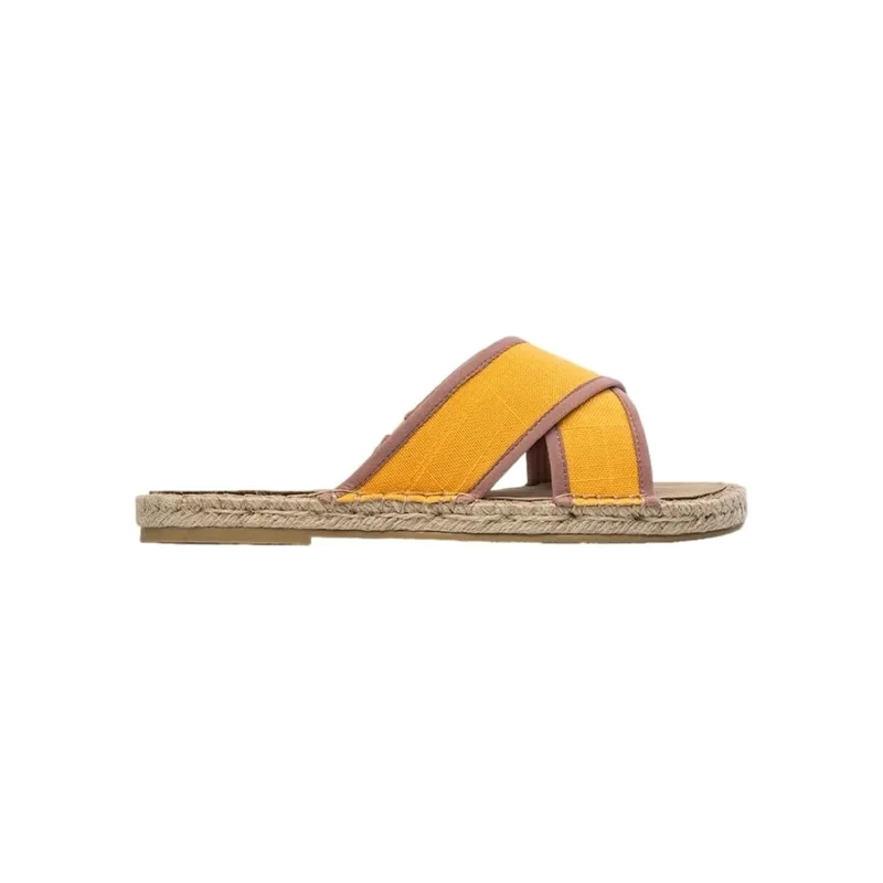 Σανδάλια χωρίς τακούνι Paez Sandálias Crossed W - Linen Saffron