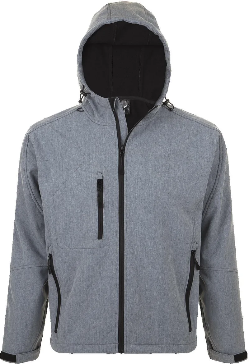 Ανδρικό softshell με κουκούλα Replay Men SOLS 46602 Grey Melange