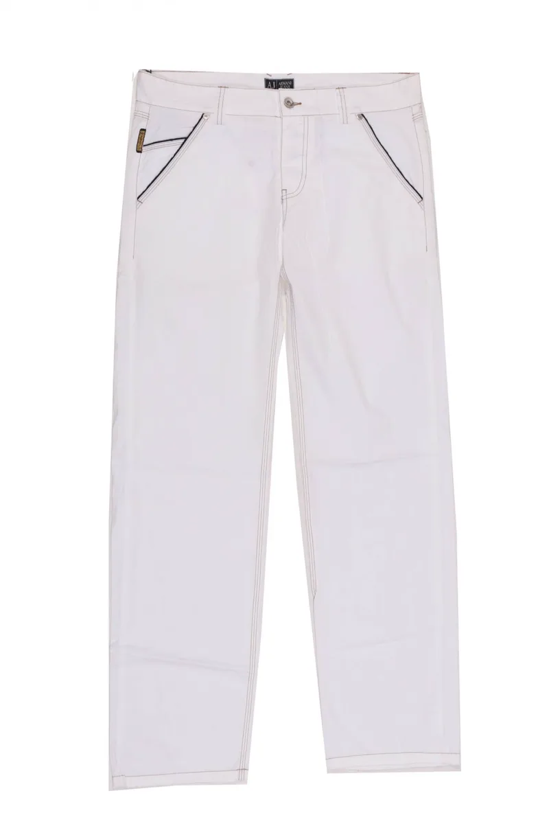 ARMANI JEANS ΠΑΝΤΕΛΟΝΙ ΧΡΥΣΗ ΡΑΦΗ ΛΕΥΚΟ