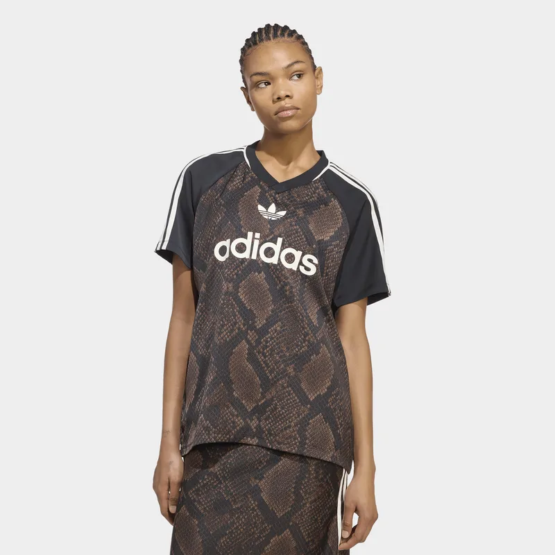 adidas Originals W Snake Print Satin Jersey (9000285217_95150)