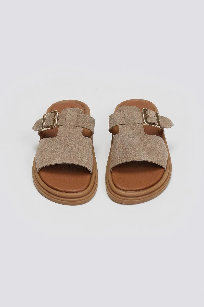 Estil Sandals Wide Strap - 1812NK - Taupe