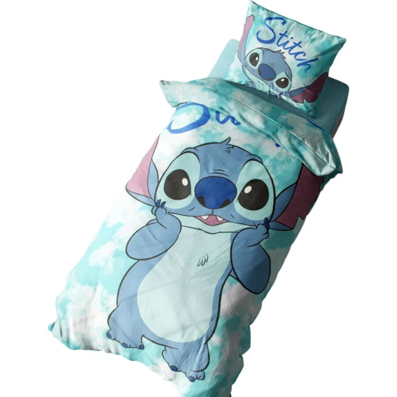 Σεντόνια Σετ 3 τεμ Disney Home Stitch 823 160X240 Turquoise 100% Cotton Turquoise