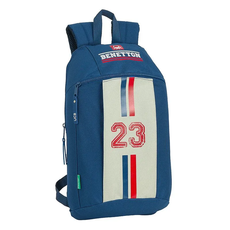 Σχολική Τσάντα Πλάτης Δημοτικού Benetton "VARSITY" Μπλε Μ22 x Π10 x Υ39εκ