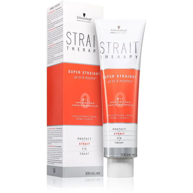 Schwarzkopf Professional STRAIT Therapy Super Straight κρέμα για ίσιωμα μαλλιών 0 Very Curly Hair 300 ml