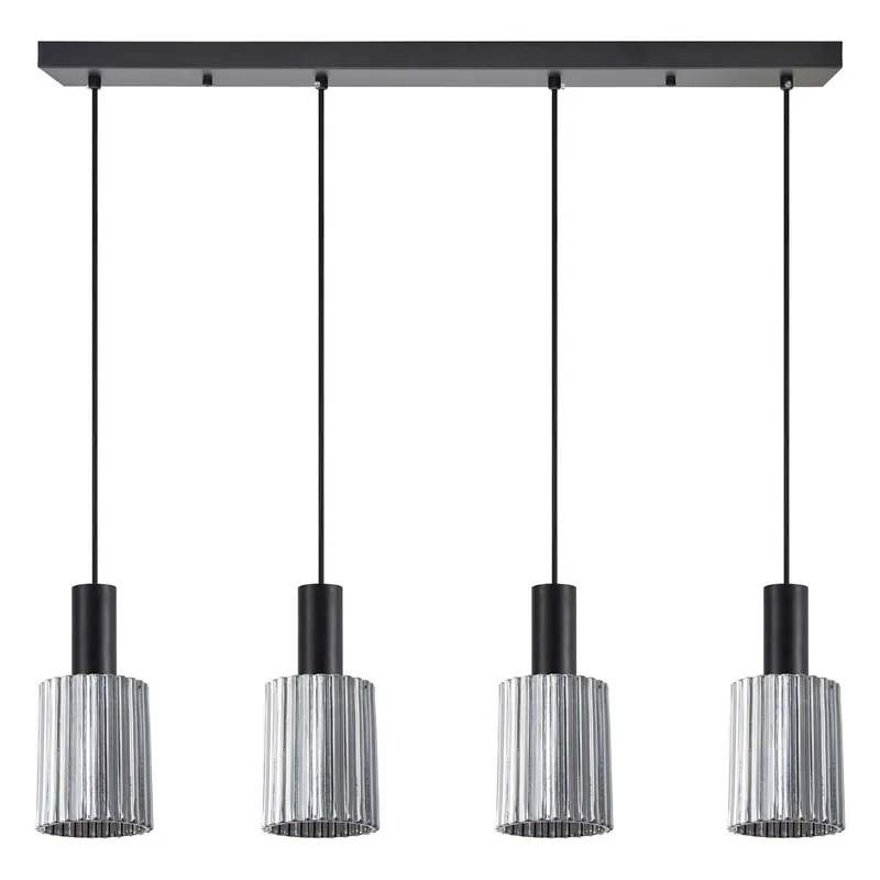 Φωτιστικό Οροφής Πολύφωτο Homelighting 77-8489 Black/Smoked