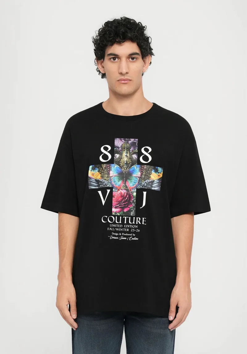 Versace Jeans Couture Μπλούζα της σειράς Floral - 79GAHT07 79UP607 899 Black