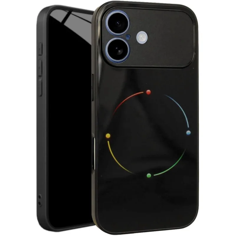 Θήκη iPhone 17 Bodycell Back Cover Glass Shell με Πλάτη από Tempered Glass και TPU Bumper - Black (5206015085963)
