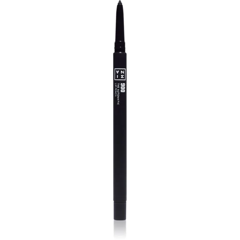 3INA The Automatic Lip Pencil μολύβι περιγράμματος για τα χείλη απόχρωση 900 - Pure black 0.35 γρ