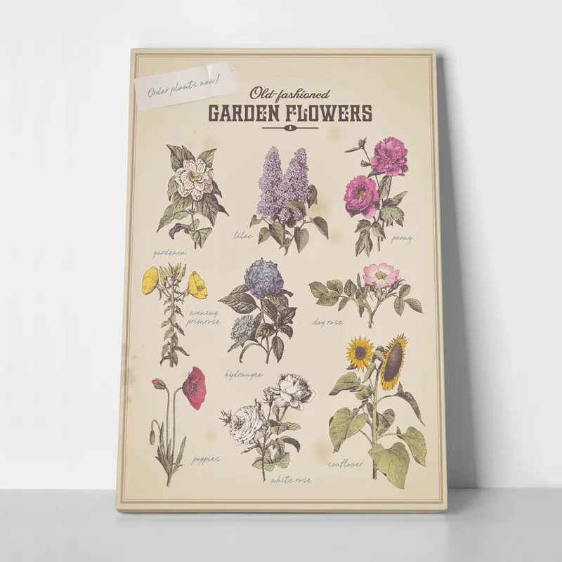 Πινακας σε καμβά OLD FASHIONED FLOWERS