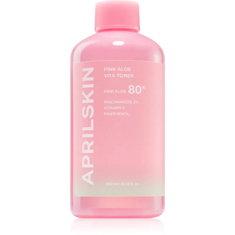 APRILSKIN Ροζ Aloe Vita Toner ενυδατικό τονωτικό για ενίσχυση του δερματικού φραγμού 250 ml