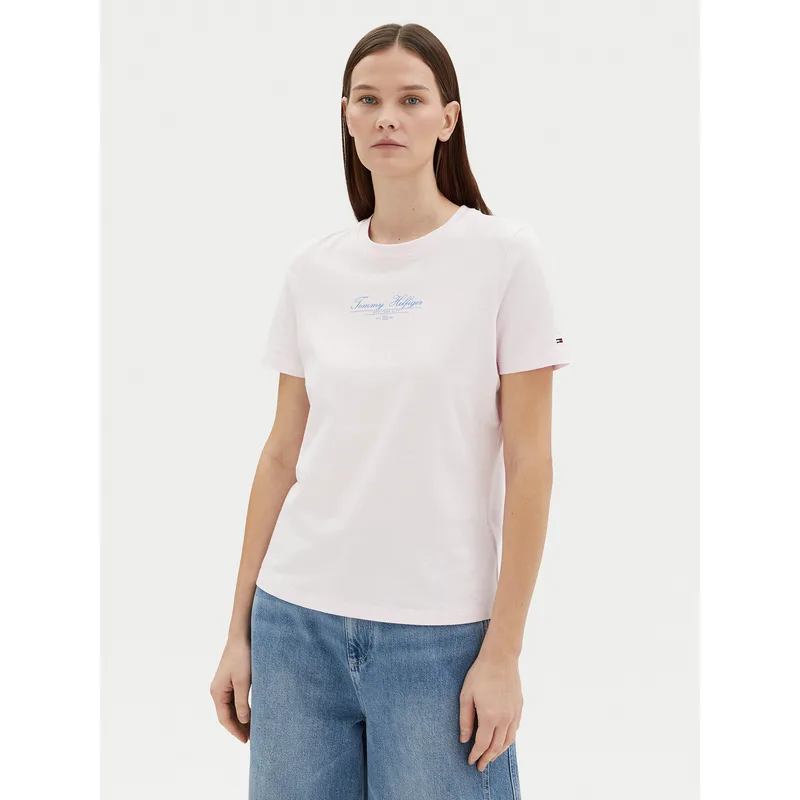 Tommy Hilfiger T-Shirt WW0WW45428 Ροζ Regular Fit