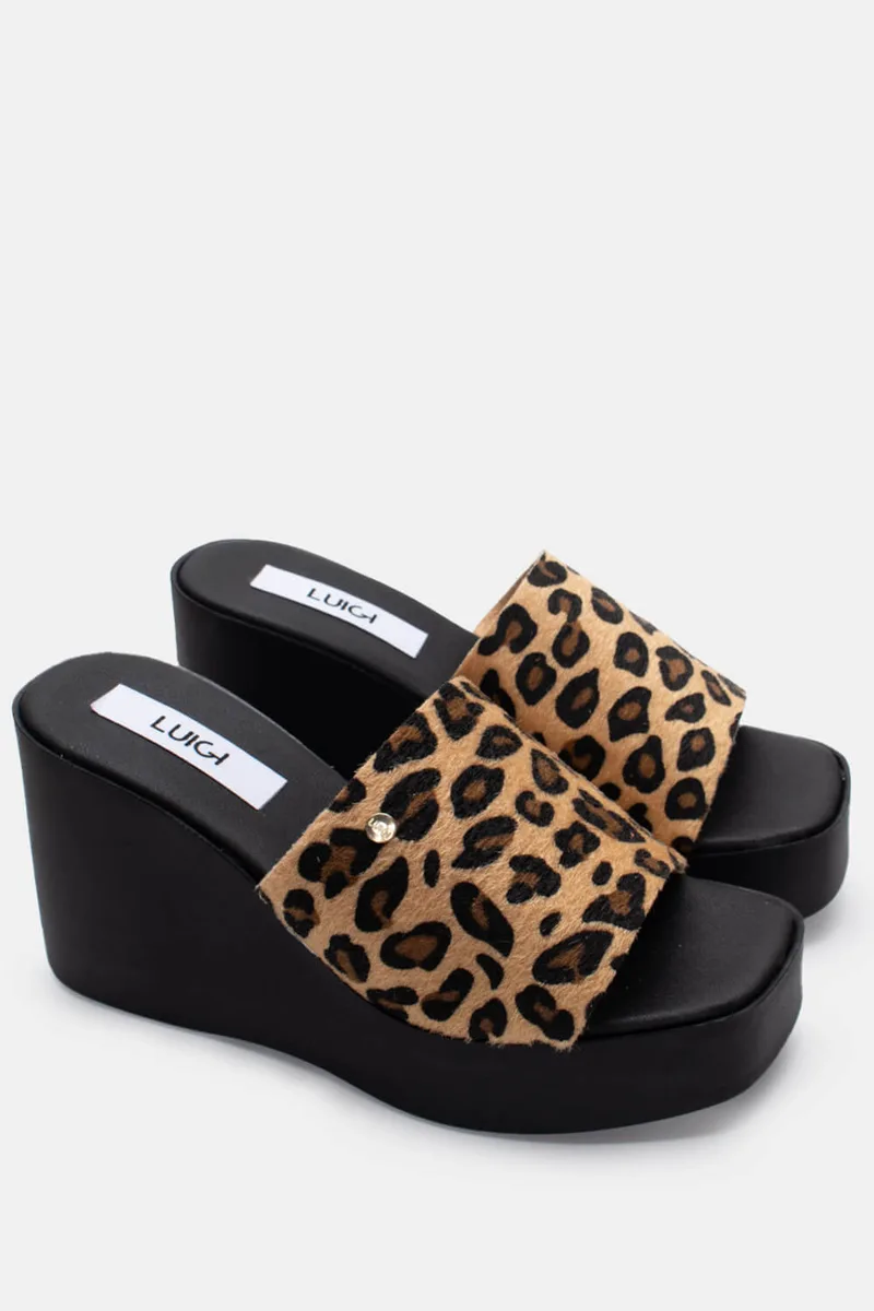 LUIGI DESIGN - Πλατφόρμες με Φαρδιά Φάσα - Animal Print