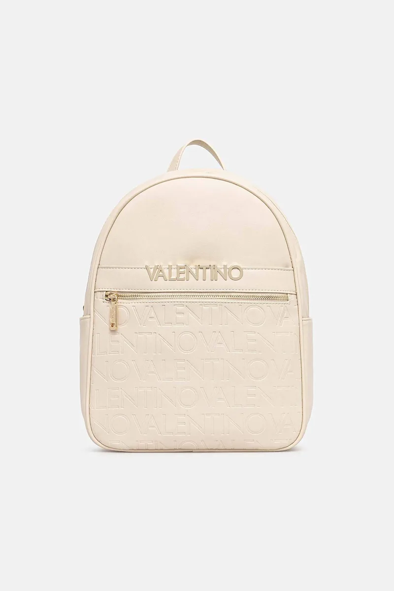 Valentino γυναικείο backpack με μεταλλικό και ανάγλυφο λογότυπο "Cora" - 73LVBS9OO20/COR Μπεζ