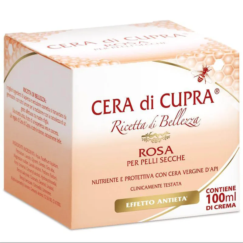 Cera di Cupra Ροζ Ενυδατική Κρέμα Προσώπου για Ξηρά Δέρματα Απο Αγνό Κερί Μελισσών 100ml
