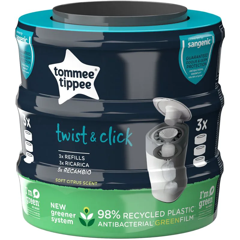 Tommee Tippee Twist & Click ανταλλακτική κασέτα 3 τμχ