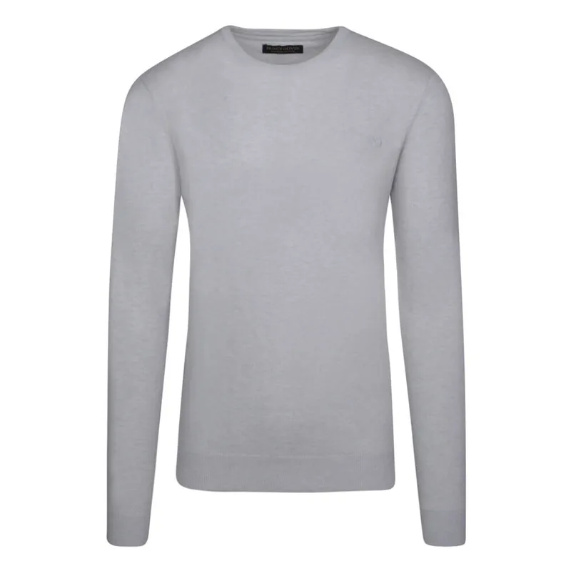 Premium Πουλόβερ Εκρού Cashmere Blend Round Neck (Modern Fit)