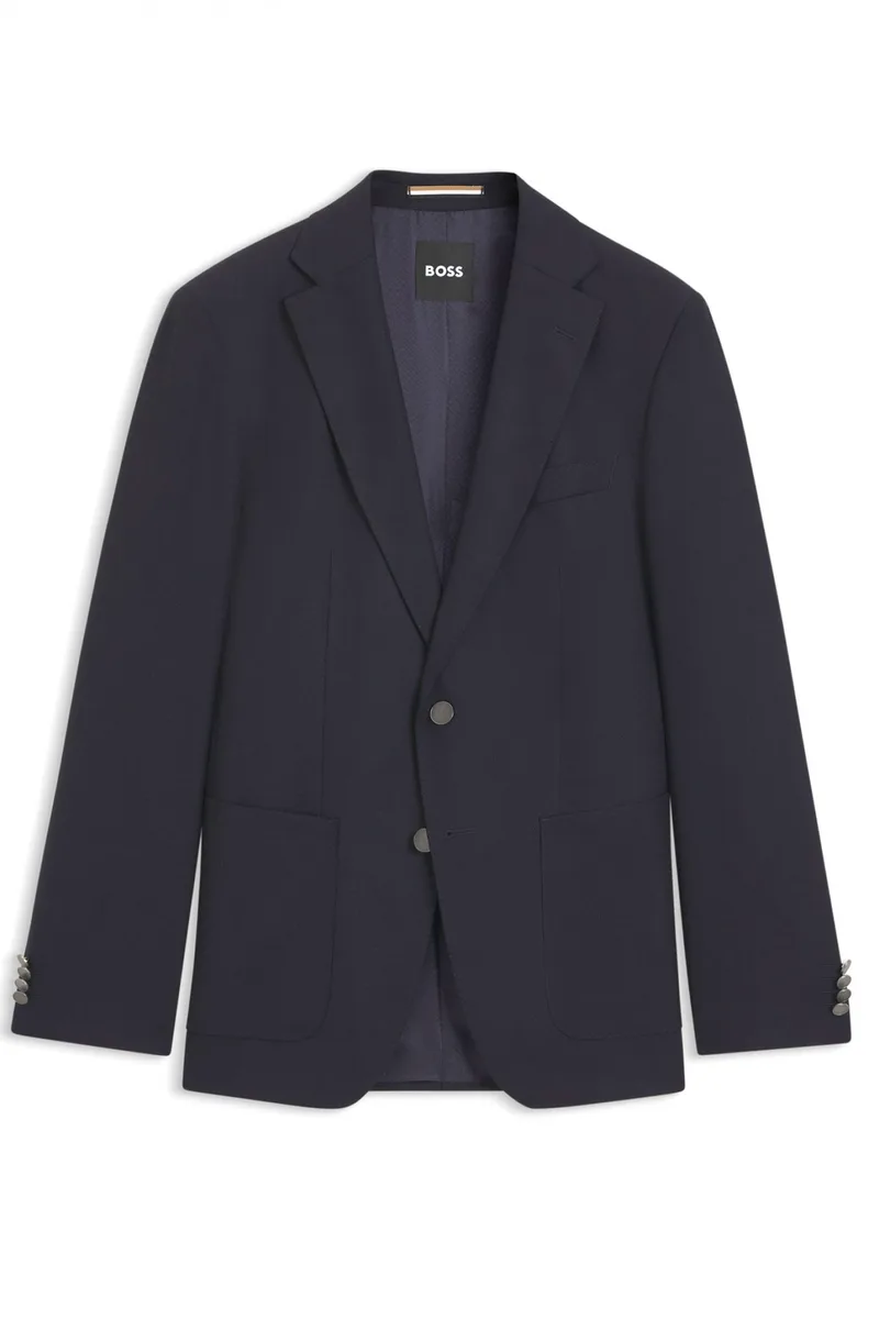BOSS ΣΑΚΑΚΙ BLAZER REGULAR FIT H-HUTSON-2PP-253 REDA BI-STRETCH ΜΠΛΕ