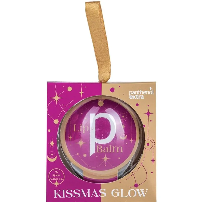 Panthenol Extra Kissmas Glow Lip Balm Ενυδατικό Balm Χειλιών με Γιορτινή Διάθεση & Άρωμα Βανίλια 10g
