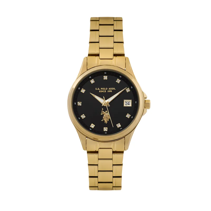 Ρολόι U.S. Polo Assn. Louise USP8484BK Χρυσό