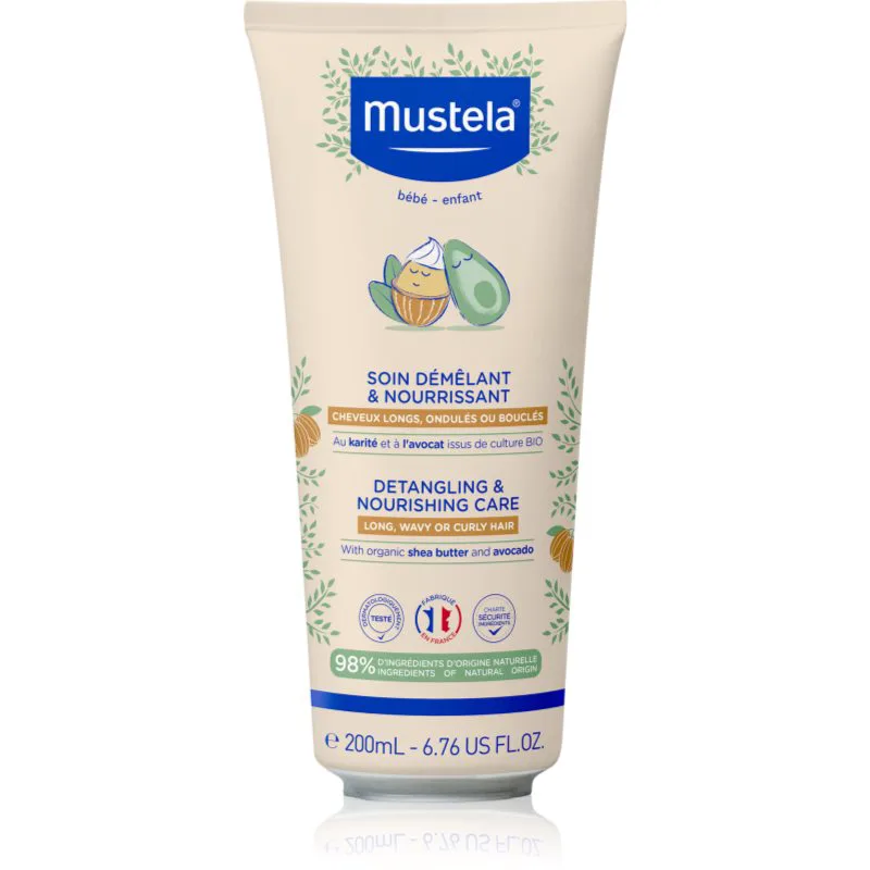 Mustela Detangling & Nourishing παιδικό σαμπουάν για εύκολο χτένισμα μαλλιών 200 ml