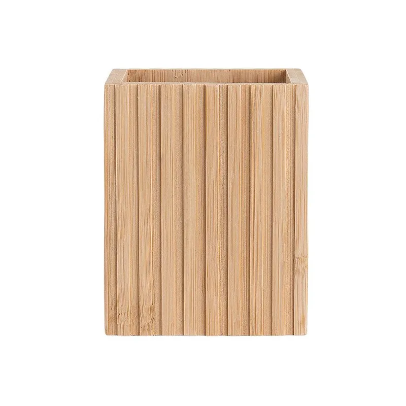 Θήκη Οδοντόβουρτσας Essentials Τετράγωνη Bamboo 8.3x6.5x10.3cm Estia 02-13097