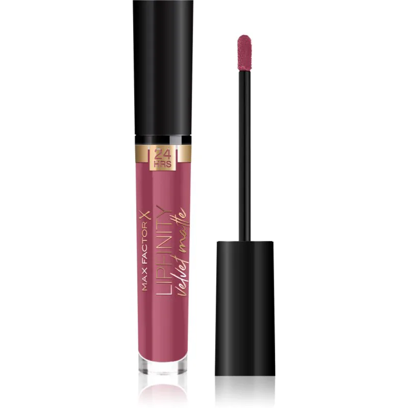 Max Factor Lipfinity Velvet Matte ματ υγρό κραγιόν απόχρωση 005 Matte Merlot 3,5 ml