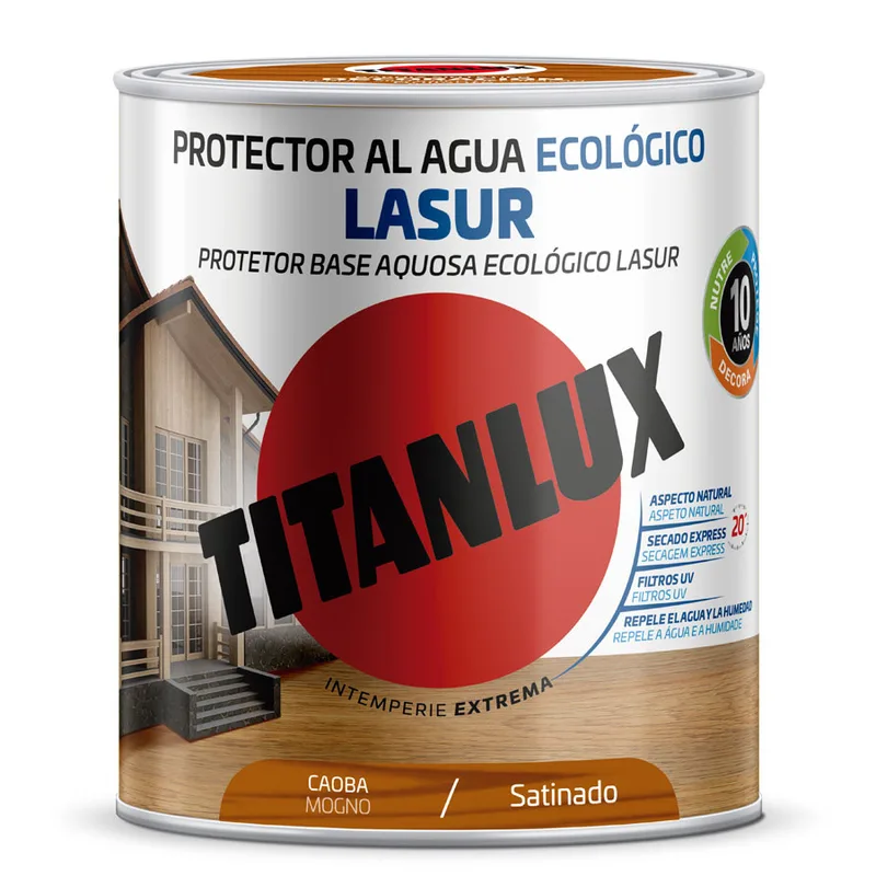 Βερνίκι Εμποτισμού Νερού TITAN TINAXYL LASUR COLOR AGUA CAOBA 750ml