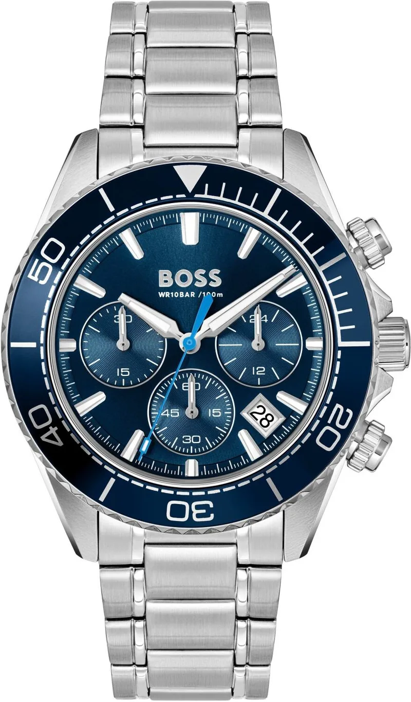 BOSS Sealiner Chronograph - 1514322, Silver case with Stainless Steel Bracelet
