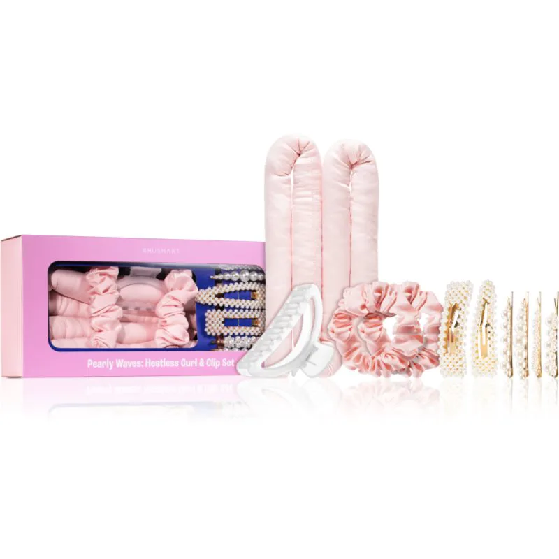 BrushArt Hair Pearly Waves Heatless Curl & Clip set Σετ φορμαρίσματος για μπούκλες μαλλιών