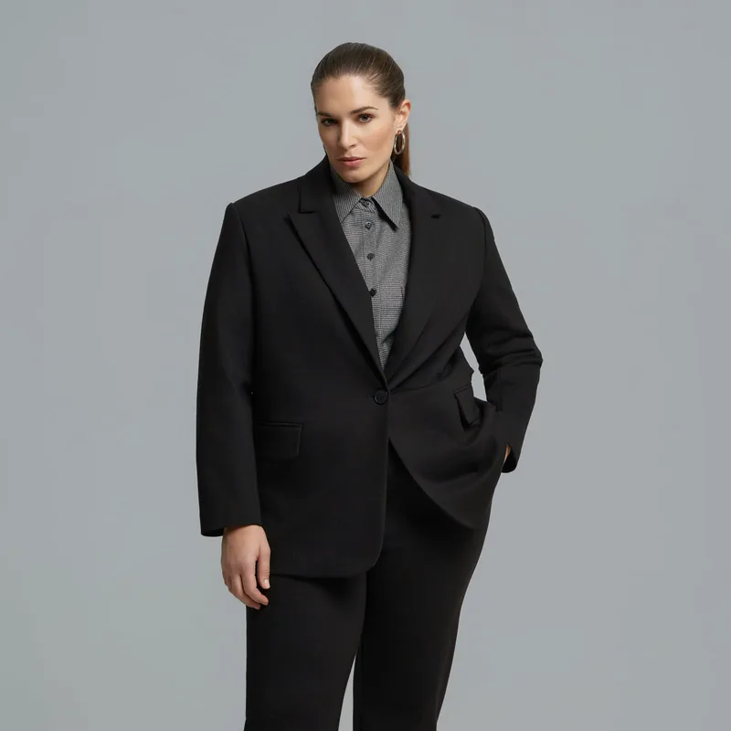 Tailored σακάκι με κουμπί και τσέπες