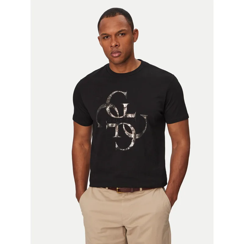 Guess T-Shirt M6RI03 I3Z14 Μαύρο Regular Fit