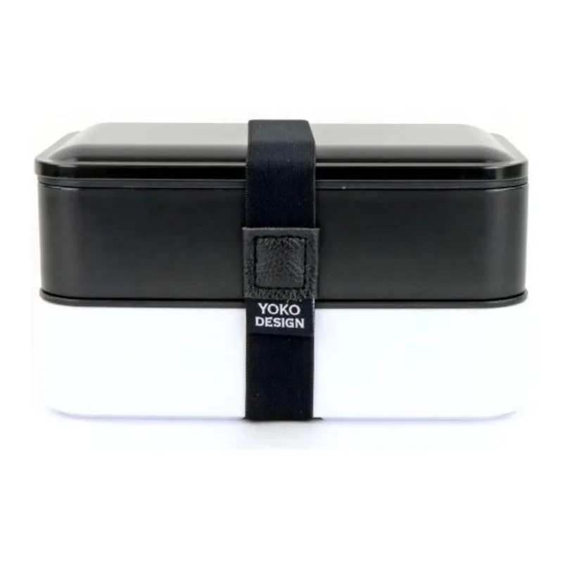 Φαγητοδοχείο Πλαστικό Yoko Design Lunch Box 1.200ml 2 Floors Black