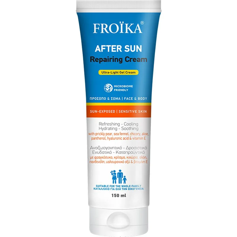 Froika After Sun Repairing Ultra-Light Gel Cream Ενυδατική Κρέμα για Πρόσωπο & Σώμα για Μετά τον Ήλιο Κατάλληλο για Όλη την Οικογένεια 150ml