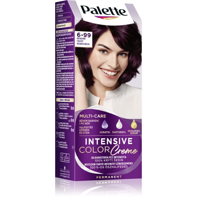 Schwarzkopf Palette Intensive Color Creme μόνιμη βαφή μαλλιών απόχρωση 6-99 (V5) Intense Violet 1 τμχ