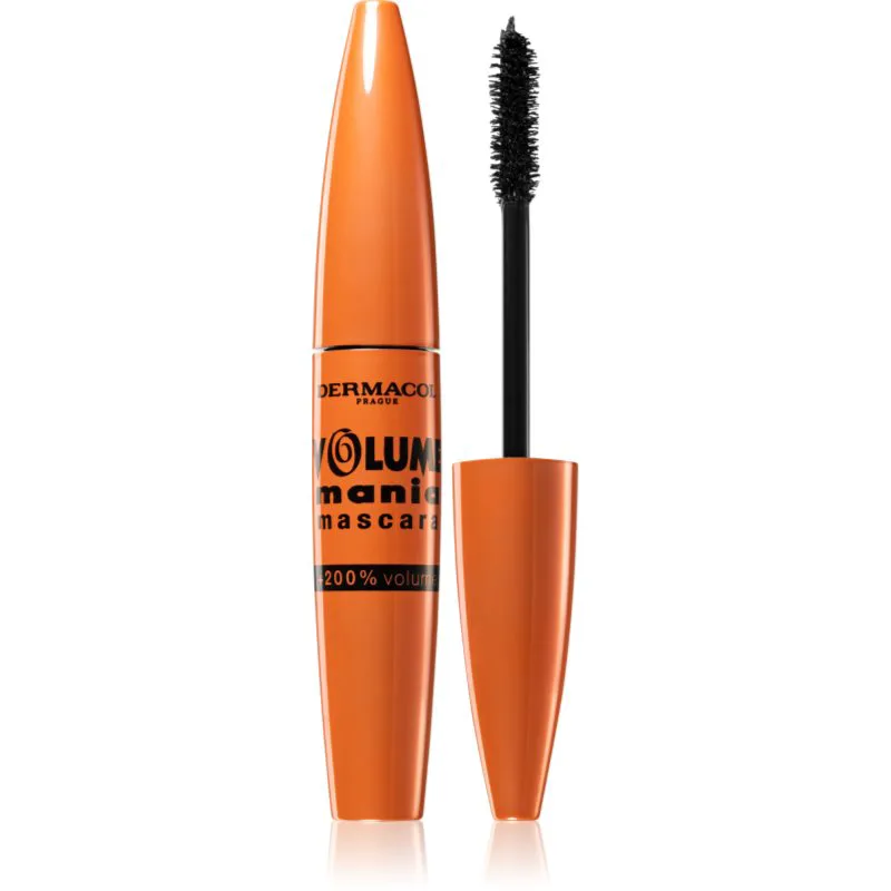 Dermacol Volume Mania +200% Volume μάσκαρα για επιπλέον όγκο απόχρωση Black 10,5 ml