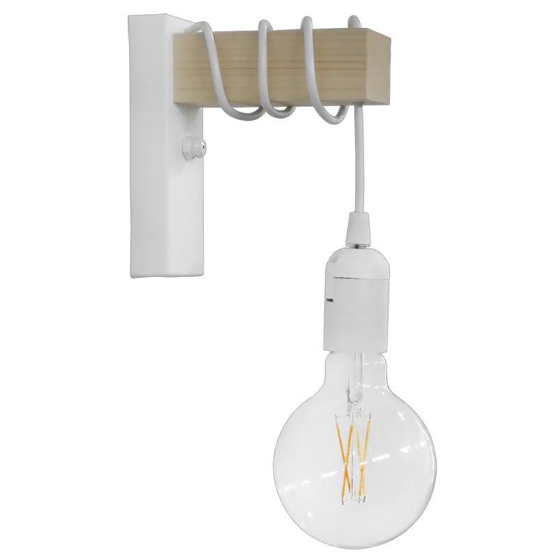 Απλίκα Τοίχου Heronia Square 31-1228 White/Natural
