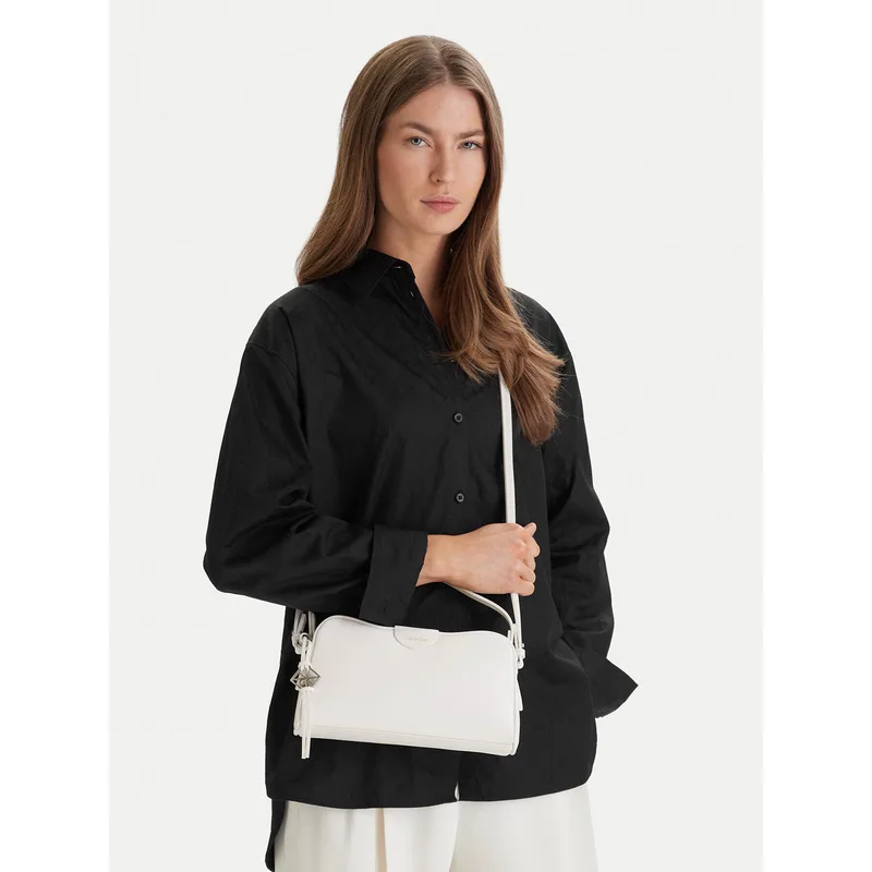 Τσάντα Calvin Klein Emblem Trio Top Handle Camera Ba LV04F3370G Λευκό