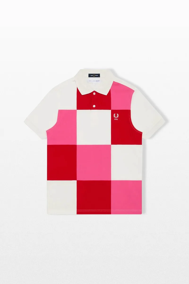 COMME DES GARÇONS SHIRT Ανδρικό x Fred Perry Patchwork Design Polo T-Shirt