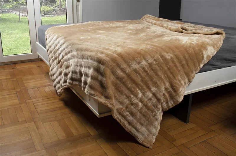 Κουβέρτα Fleece Μονή Dimcol 12 Μπεζ 160X220