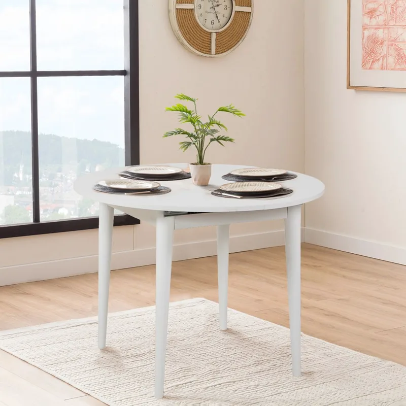 Ανοιγόμενο Τραπέζι Τραπεζαρίας Vina 139 - White 869Vel8753 (100x75x100 cm)