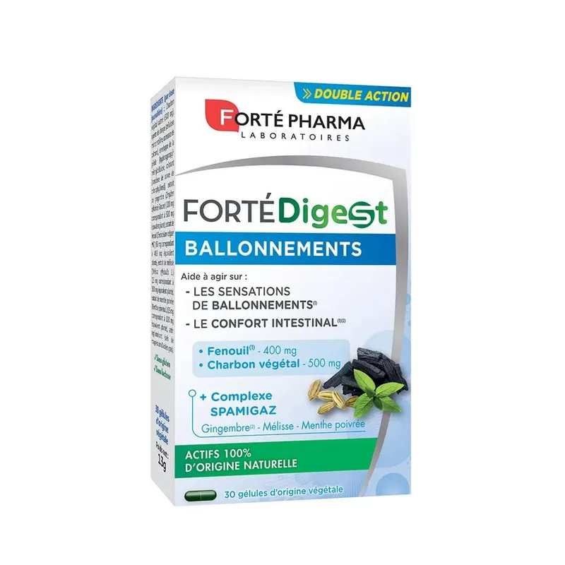 Forté Pharma Forté Digest Swelling Charcoal and Plants 30 capsules
