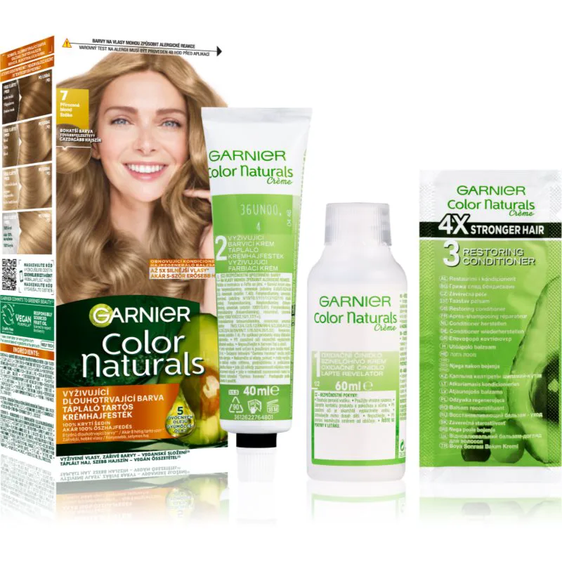 Garnier Color Naturals Creme βαφή μαλλιών απόχρωση 7 Natural Blonde 1 τμχ