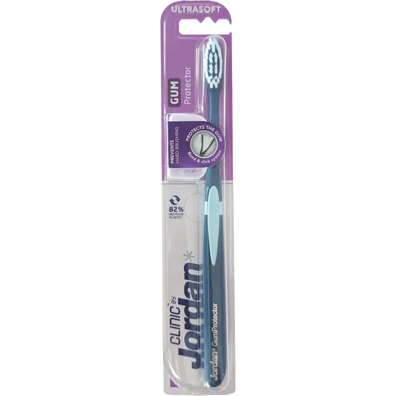 Jordan Clinic Gum Protector Toothbrush Soft 1 Τεμάχιο Μαλακή Οδοντόβουρτσα για Βαθύ Καθαρισμό με Εξαιρετικά Λεπτές Ίνες Κωδ 310059 - Πετρόλ
