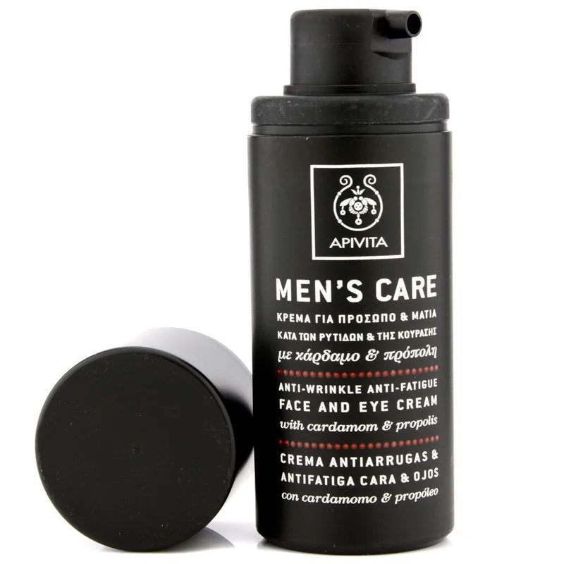 Apivita Mens Care Κρέμα Για το Πρόσωπο & τα Μάτια Κατά Των Ρυτίδων & Της Κούρασης Με Κάρδαμο & Πρόπολη 50ml